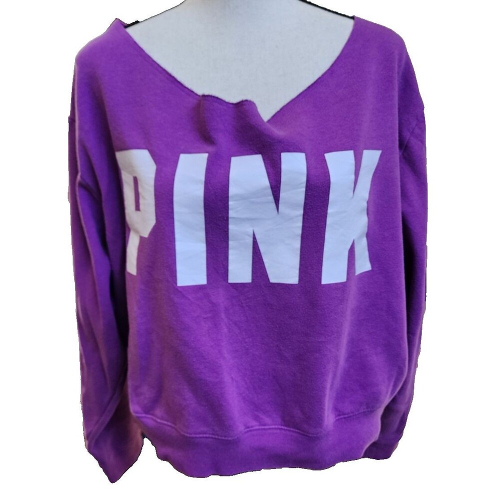 Victoria's Secret PINK Cropped Fleece Off Shoulder Sweatshirt Size 2X